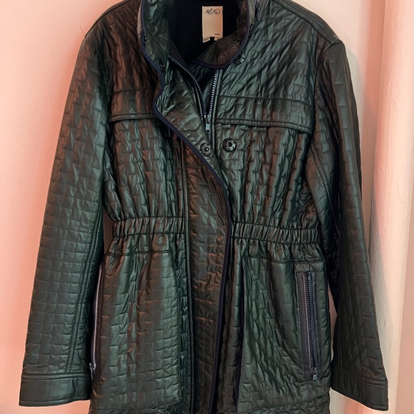 Ali Ro Jackets & Coats Ali Ro Dark Green Quilted Rain Jacket Poshmark